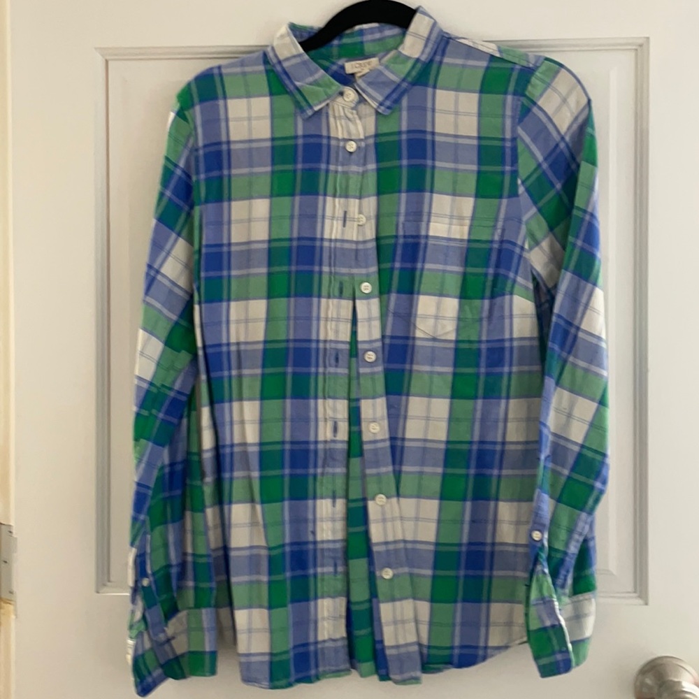 Women’s j crew flannel button down size M
